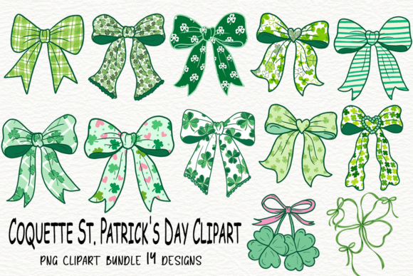 Download Coquette St Patrick’s Day Clipart Bundle - Premium Bundle
